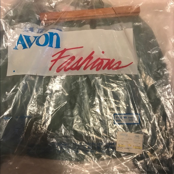 80s Vintage Avon Fashions Green Leather Skirt Suit - Picture 3 of 14